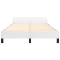 vidaXL Estructura cama con cabecero cuero sintético blanco 120x190 cm vidaXL Estructura cama con cabecero cuero sintético blanco 120x190 cm