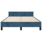 vidaXL Estructura cama con cabecero terciopelo azul oscuro 120x190 cm vidaXL Estructura cama con cabecero terciopelo azul oscuro 120x190 cm