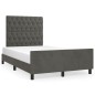 vidaXL Estructura cama con cabecero terciopelo gris oscuro 120x190 cm