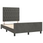 vidaXL Estructura cama con cabecero terciopelo gris oscuro 120x190 cm
