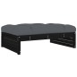 vidaXL Juego de muebles de jardín 2 pzas y cojines madera maciza negro vidaXL Juego de muebles de jardín 2 pzas y cojines madera maciza negro