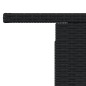vidaXL Mesa de jardín superficie de vidrio ratán PE negro 100x55x73 cm