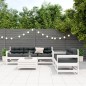vidaXL Set muebles jardín 6 pzas con cojines madera maciza pino blanco vidaXL Set muebles jardín 6 pzas con cojines madera maciza pino blanco