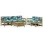 vidaXL Juego de muebles jardín 6 pzas y cojines madera pino impregnada vidaXL Juego de muebles jardín 6 pzas y cojines madera pino impregnada