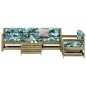 vidaXL Juego de muebles jardín 6 pzas y cojines madera pino impregnada vidaXL Juego de muebles jardín 6 pzas y cojines madera pino impregnada