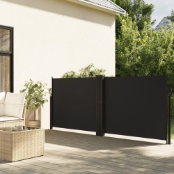 vidaXL Toldo lateral retráctil negro 100x1000 cm
