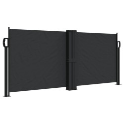 vidaXL Toldo lateral retráctil negro 100x1000 cm