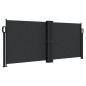 vidaXL Toldo lateral retráctil negro 100x1000 cm vidaXL Toldo lateral retráctil negro 100x1000 cm