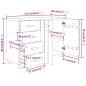 vidaXL Aparador HAMAR madera de pino maciza marrón miel 113x40x80 cm vidaXL Aparador HAMAR madera de pino maciza marrón miel 113x40x80 cm