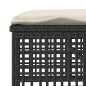 vidaXL Juego de sofás jardín 4 pzas con cojines ratán PE vidrio negro vidaXL Juego de sofás jardín 4 pzas con cojines ratán PE vidrio negro