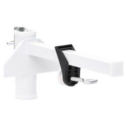 vidaXL Abrazadera de sombrilla para balcón acero blanco 38 mm