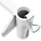 vidaXL Abrazadera de sombrilla para balcón acero blanco 38 mm vidaXL Abrazadera de sombrilla para balcón acero blanco 38 mm