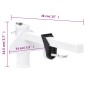 vidaXL Abrazadera de sombrilla para balcón acero blanco 38 mm vidaXL Abrazadera de sombrilla para balcón acero blanco 38 mm