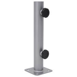 vidaXL Base de sombrilla para mástil de Ø32/34/38 mm acero plateado