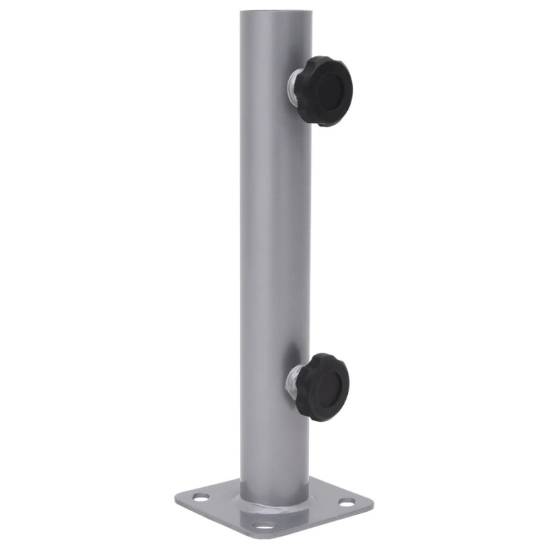 vidaXL Base de sombrilla para mástil de Ø32/34/38 mm acero plateado vidaXL Base de sombrilla para mástil de Ø32/34/38 mm acero plateado