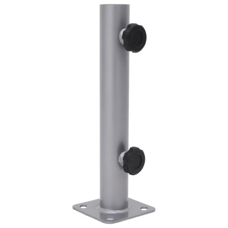 vidaXL Base de sombrilla para mástil de Ø32/34/38 mm acero plateado