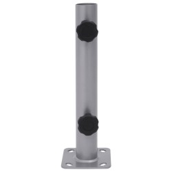 vidaXL Base de sombrilla para mástil de Ø32/34/38 mm acero plateado