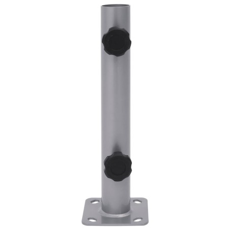 vidaXL Base de sombrilla para mástil de Ø32/34/38 mm acero plateado