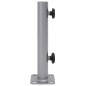 vidaXL Base de sombrilla para mástil de Ø32/34/38 mm acero plateado vidaXL Base de sombrilla para mástil de Ø32/34/38 mm acero plateado