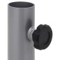 vidaXL Base de sombrilla para mástil de Ø32/34/38 mm acero plateado vidaXL Base de sombrilla para mástil de Ø32/34/38 mm acero plateado