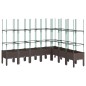 vidaXL Jardinera con enrejado PP marrón 200x160x142,5 cm vidaXL Jardinera con enrejado PP marrón 200x160x142,5 cm