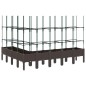 vidaXL Jardinera con enrejado PP marrón 200x160x142,5 cm vidaXL Jardinera con enrejado PP marrón 200x160x142,5 cm