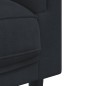 vidaXL Juego de sofás con cojines 3 piezas terciopelo negro