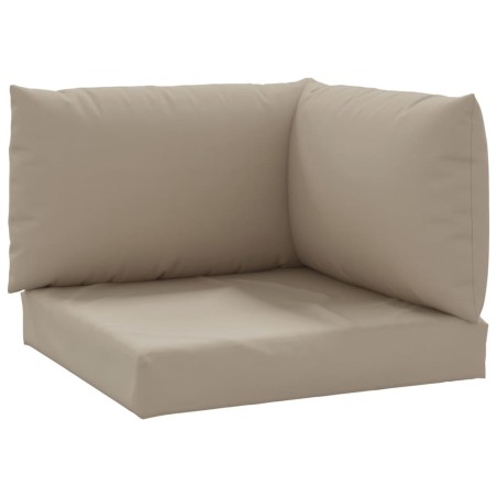 vidaXL Cojines para palets 3 unidades tela Oxford gris taupé