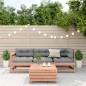 vidaXL Juego de muebles jardín 4 pzas y cojines madera abeto Douglas