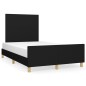 vidaXL Estructura de cama con cabecero tela negro 120x190 cm vidaXL Estructura de cama con cabecero tela negro 120x190 cm