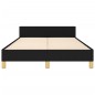 vidaXL Estructura de cama con cabecero tela negro 120x190 cm vidaXL Estructura de cama con cabecero tela negro 120x190 cm