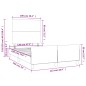 vidaXL Estructura de cama con cabecero tela negro 120x190 cm vidaXL Estructura de cama con cabecero tela negro 120x190 cm