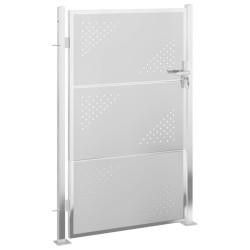 vidaXL Puerta de jardín de acero inoxidable 100x125 cm