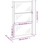 vidaXL Puerta de jardín de acero inoxidable 100x125 cm vidaXL Puerta de jardín de acero inoxidable 100x125 cm