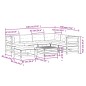 vidaXL Muebles de jardín 8 pzas y cojines madera maciza pino