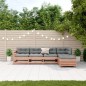 vidaXL Juego de muebles jardín 5 pzas y cojines madera abeto Douglas