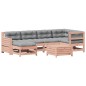 vidaXL Juego de muebles jardín 7 pzas y cojines madera abeto Douglas