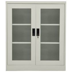 vidaXL Armario de oficina de acero gris claro 90x40x105 cm
