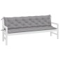 vidaXL Cojines de banco de jardín 2 uds tela Oxford gris 200x50x7 cm vidaXL Cojines de banco de jardín 2 uds tela Oxford gris 200x50x7 cm
