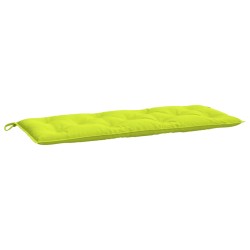 vidaXL Cojín de banco de jardín tela Oxford verde claro 120x50x7 cm