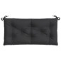 vidaXL Cojín de banco de jardín tela Oxford negro 110x50x7 cm