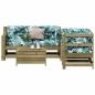 vidaXL Juego de muebles jardín 5 pzas y cojines madera pino impregnada vidaXL Juego de muebles jardín 5 pzas y cojines madera pino impregnada