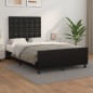 vidaXL Estructura cama con cabecero cuero sintético negro 120x190 cm