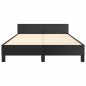vidaXL Estructura cama con cabecero cuero sintético negro 120x190 cm