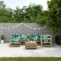 vidaXL Juego de muebles jardín 7 pzas y cojines madera pino impregnada vidaXL Juego de muebles jardín 7 pzas y cojines madera pino impregnada
