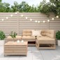 vidaXL Juego de muebles de jardín 5 pzas y cojines madera maciza pino vidaXL Juego de muebles de jardín 5 pzas y cojines madera maciza pino