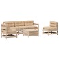 vidaXL Juego de muebles de jardín 6 pzas y cojines madera maciza pino vidaXL Juego de muebles de jardín 6 pzas y cojines madera maciza pino