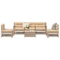 vidaXL Juego de muebles de jardín 6 pzas y cojines madera maciza pino vidaXL Juego de muebles de jardín 6 pzas y cojines madera maciza pino