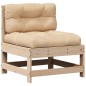 vidaXL Juego de muebles de jardín 6 pzas y cojines madera maciza pino vidaXL Juego de muebles de jardín 6 pzas y cojines madera maciza pino