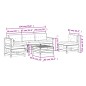 vidaXL Juego de muebles de jardín 6 pzas y cojines madera maciza pino vidaXL Juego de muebles de jardín 6 pzas y cojines madera maciza pino
